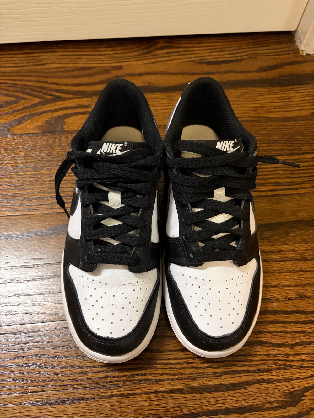 Nike Dunk Low Panda Black White Sneakers 5.5Y / Women’s 7 - Picture 5 of 12